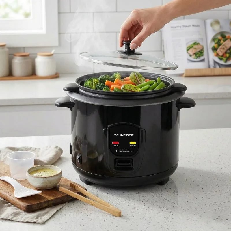 Schneider - Cuiseur à riz SOUFFLE DE RIZ - 700 W 1,8 L - Panier vapeur - miniature 10 - Zenkaa