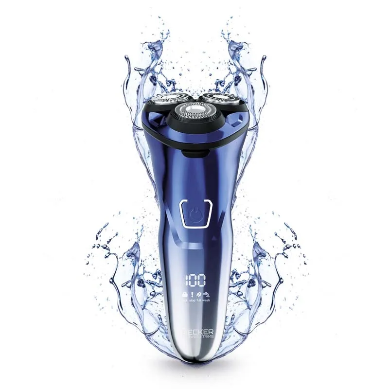 Rasoir à 3 têtes sans fil avec lames inox Shave Y Becker - miniature 3 - Zenkaa