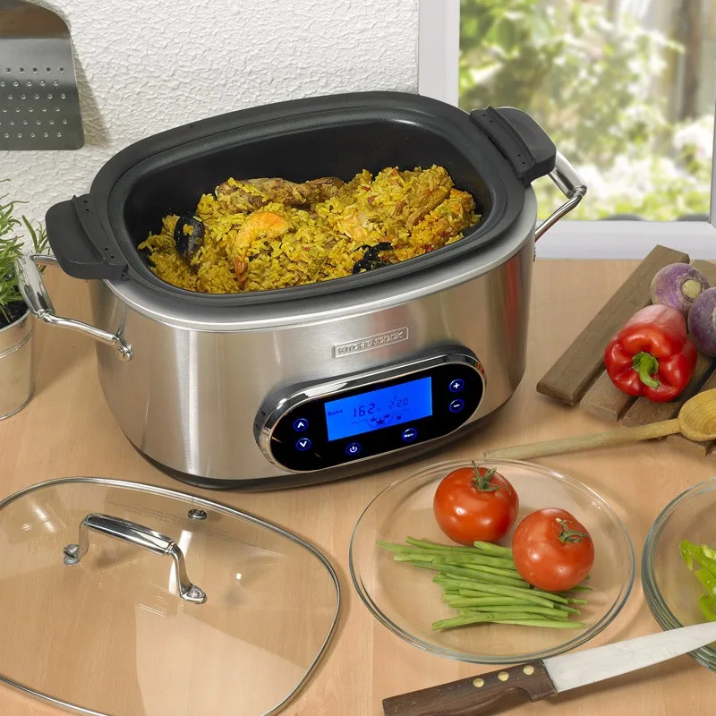 Kitchencook - Multicuiseur 11en1 - 5,6L - Cuve aluminium amovible - 1350W - Minuterie (12h) - Ecran LCD - Maitien au chaud - miniature 3 - Zenkaa