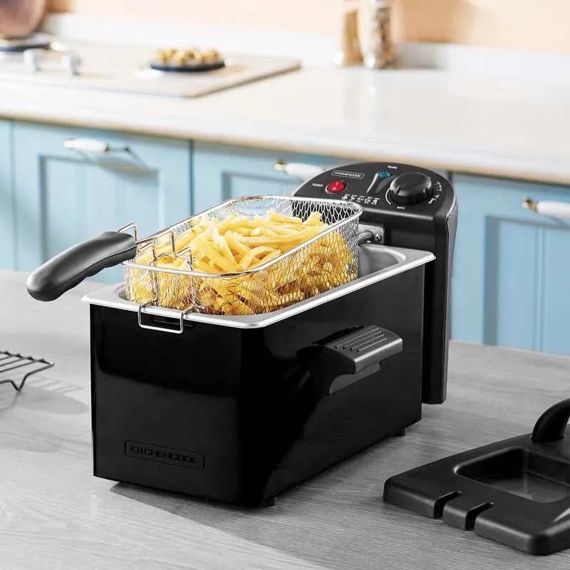Friteuse semi-pro inox grand volume 3L noir KFRY Kitchencook - Reconditionné - miniature 3 - Zenkaa