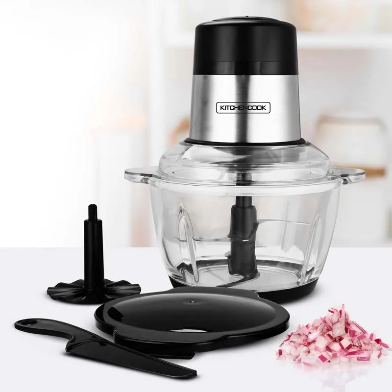 Hachoir électrique 2L avec lames en inox MIXPOD2000 inox Kitchencook - miniature 4 - Zenkaa