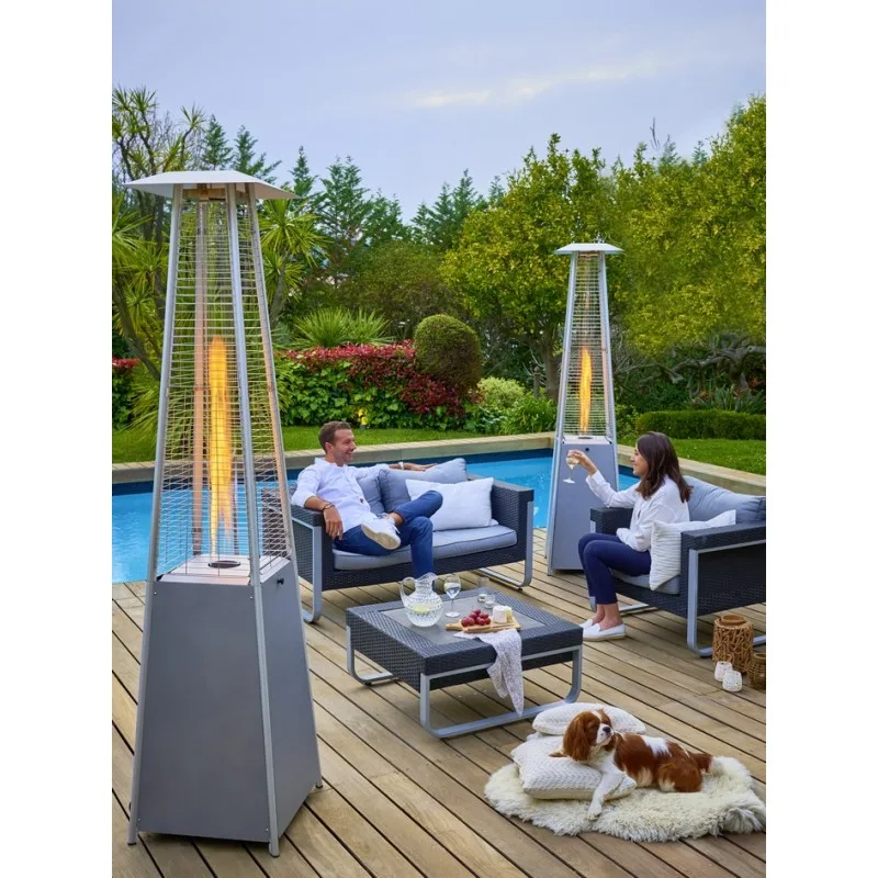 Chauffage extérieur gaz FAVEX - Pyramide - Silver- 13 kW - Housse de protection - miniature 2 - Zenkaa