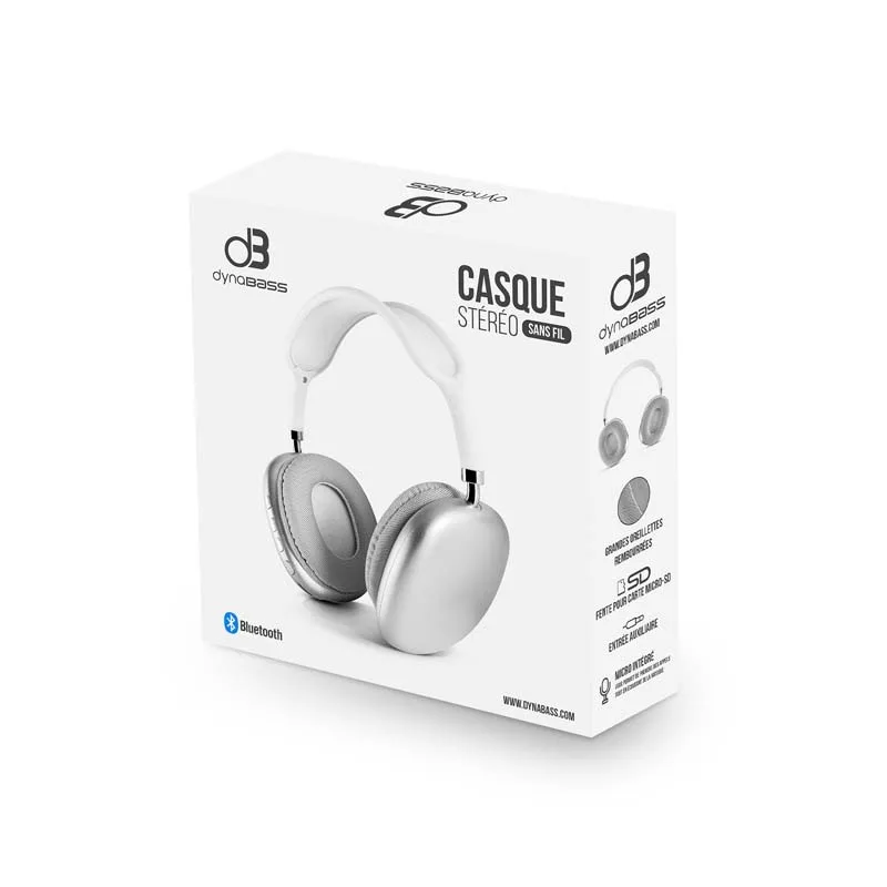 Casque stéréo bluetooth blanc DBX300 WHITE de la marque Dynabass - miniature 7 - Zenkaa