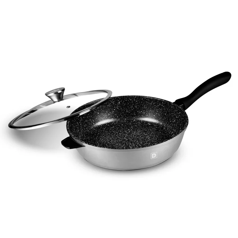 Sauteuse grise fonte d'aluminium 24cm anti adhésif TFI Durand Dupont - miniature 2 - Zenkaa