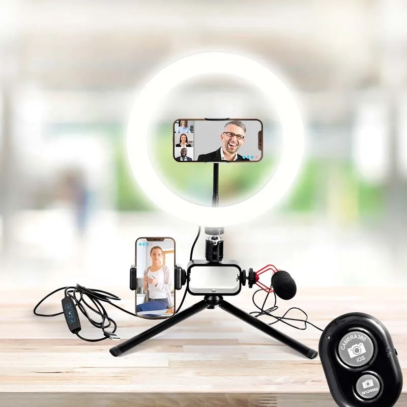 Trépied vlogging et livestreaming avec LED et microphone VLOG 350 Wi Light - miniature 3 - Zenkaa