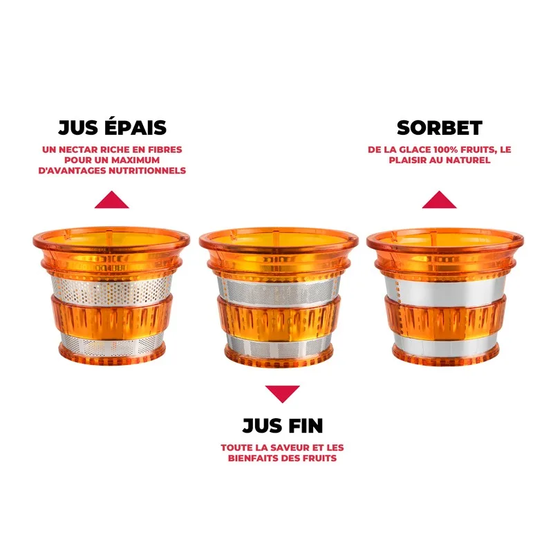 Kitchencook - Extracteur de jus ULTIMATE_BLACK - 400 W 60-80 tr/min - 3 tamis - miniature 4 - Zenkaa
