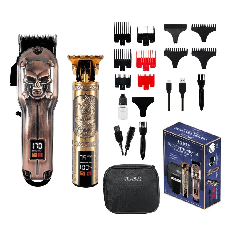 Becker - STRIMS LAB - Kit tondeuses et rasoir sans fil - Écran LED - Autonomie 180 min - Trousse de voyage - miniature 3 - Zenkaa