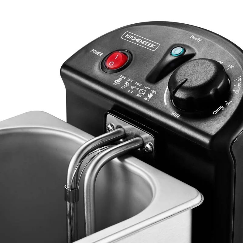 Friteuse Semi-Pro Inox 2100w 3l Avec Fenêtre En Verre Rouge KFRY - Reconditionné - miniature 7 - Zenkaa