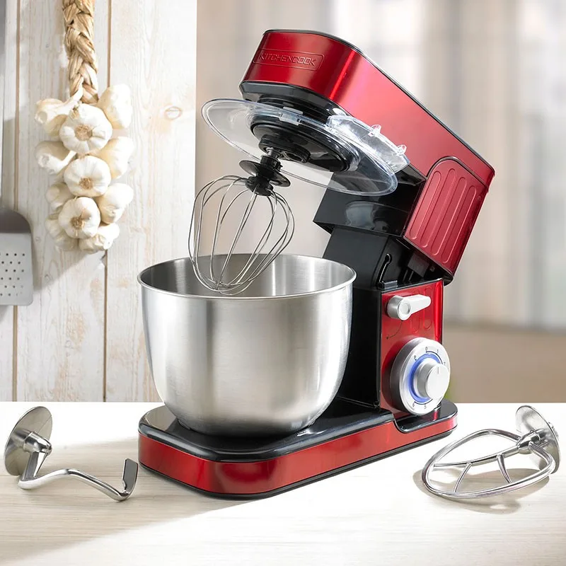Kitchencook - Robot pâtissier ANTARA_INOX_RED - 1300 W 5,5 L - Kit pâtisserie - miniature 3 - Zenkaa