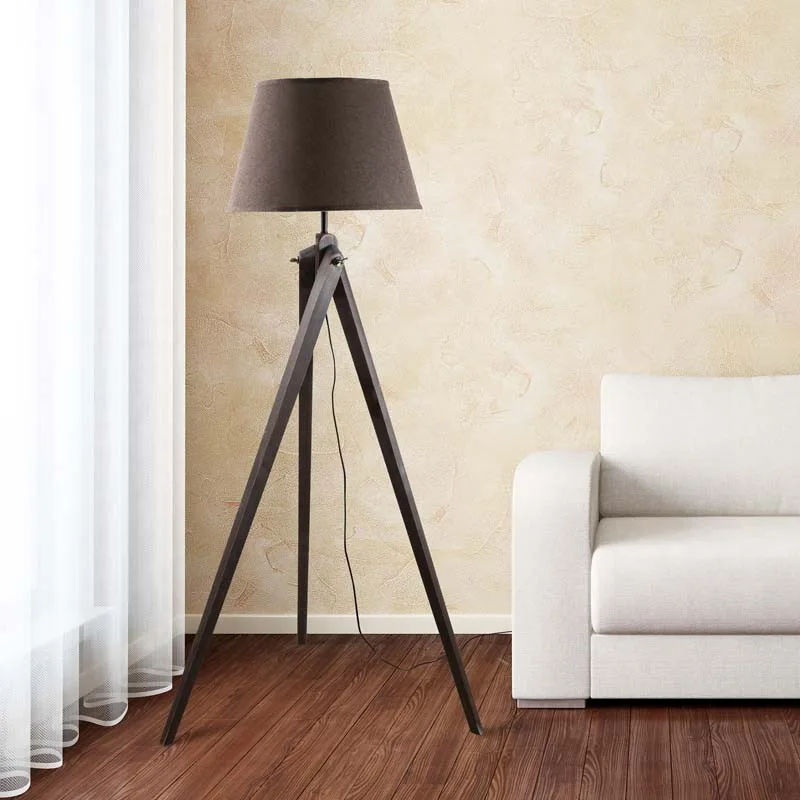 Lampadaire Marron 150cm Modèle DEEP TREPIED OLD WOOD Mac-Andrews - miniature 2 - Zenkaa