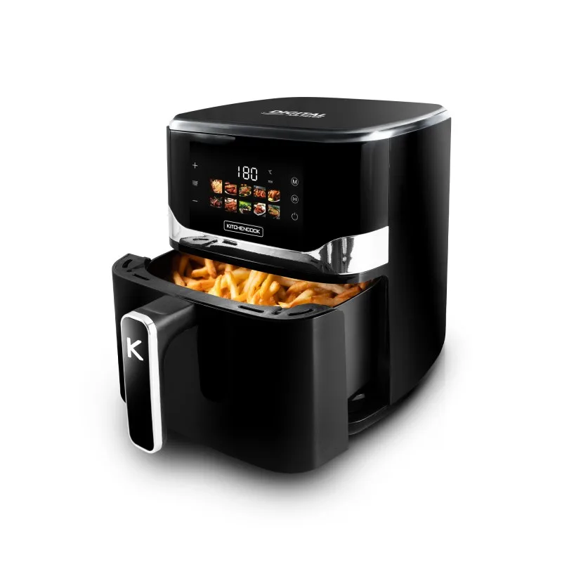 KitchenCook - AIRMED55 LED - Noir - Friteuse sans huile - 5,5 L - 10 programmes - miniature 3 - Zenkaa