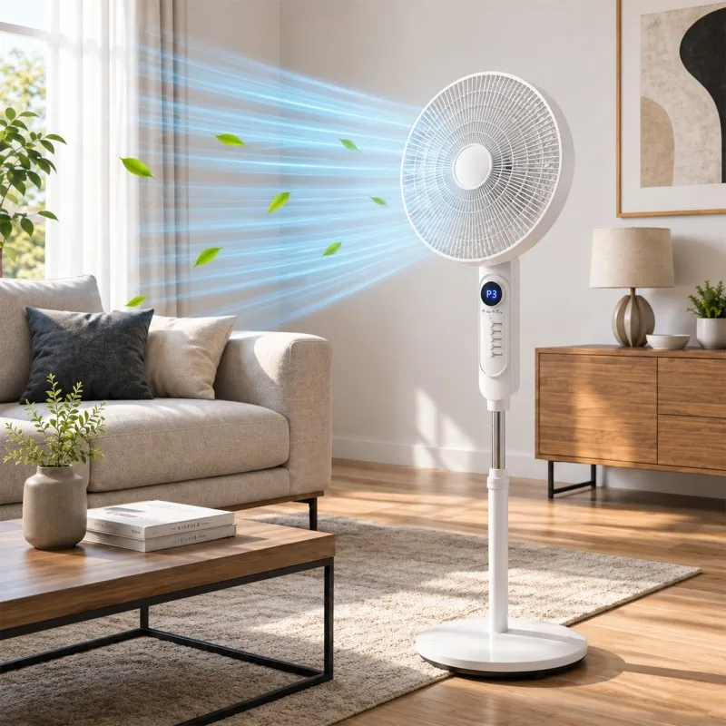 Ventilateur sur Pied avec Télécommande et Écran LED 40 cm – 45W - miniature 3 - Zenkaa