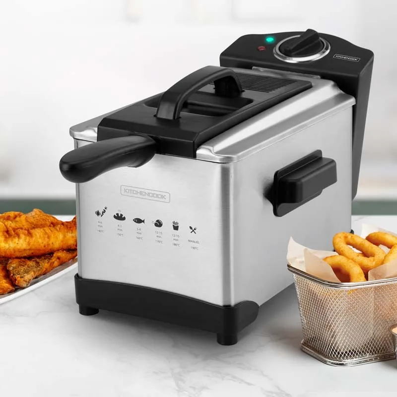 KitchenCook - FRY PLUS - Inox - Friteuse semi-pro - 3 L - 2000 W - miniature 4 - Zenkaa