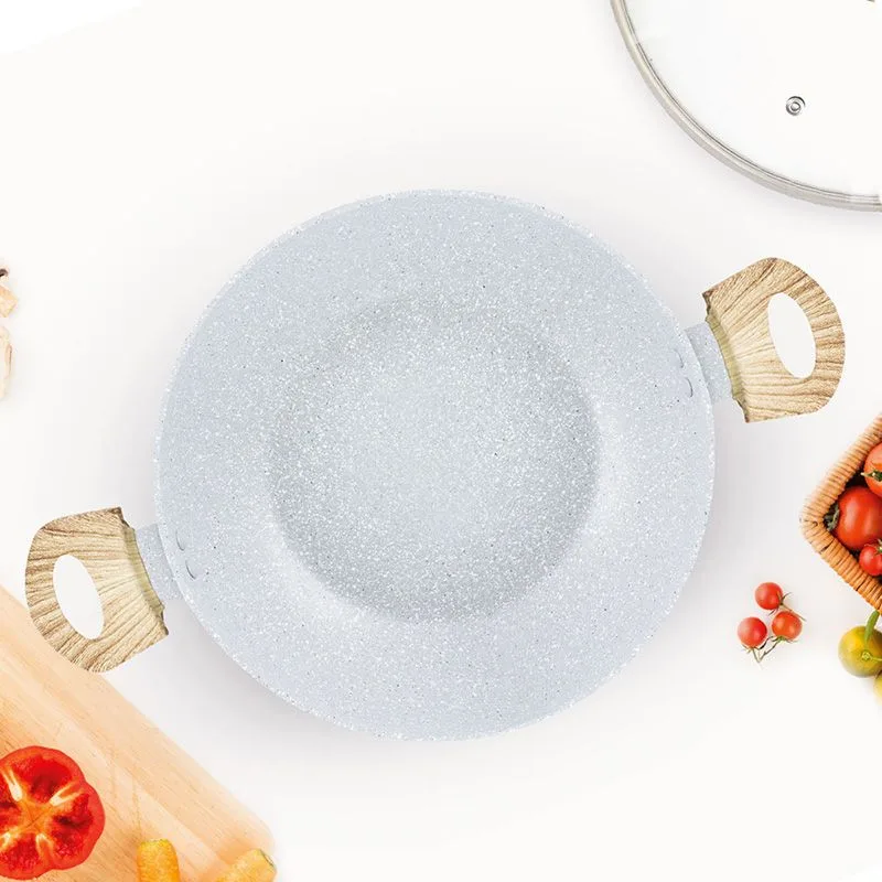 FAITOUT EN ALUMINIUM FORGÉ AVEC COUVERCLE KITCHENCOOK 28 CM STONE_FT28TFI - miniature 3 - Zenkaa