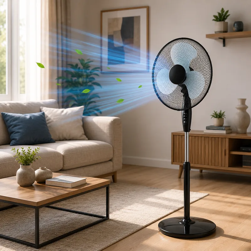 Ventilateur sur Base - Hauteur Ajustable 40 cm – 50W - miniature 2 - Zenkaa
