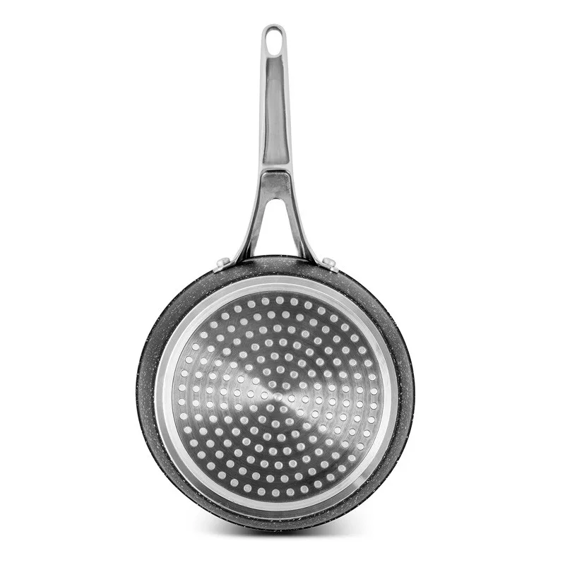 CASSEROLE ALUMINIUM FORGE 20CM 2.2L EFFET PIERRE COUVERCLE VERRE TFI HIGHT_CAS20TFI DURAND DUPONT - miniature 4 - Zenkaa