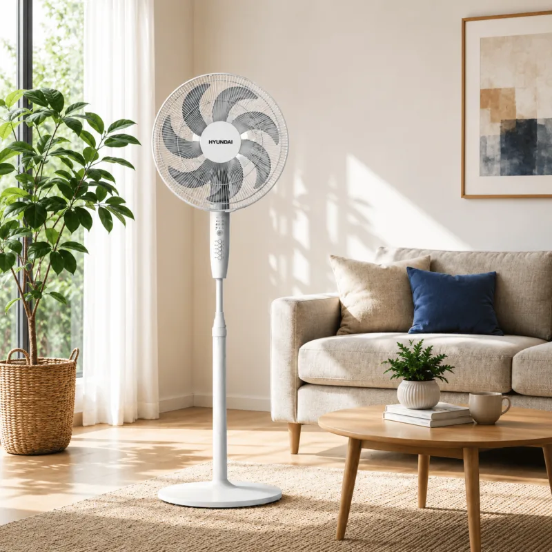 HYUNDAI - HVP501600MO - Ventilateur sur base - 7 pales - Télécommande - 50W - miniature 2 - Zenkaa