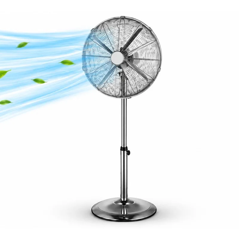 Ventilateur sur Pied Rétro en Métal 40 cm – Gris 50W - Zenkaa