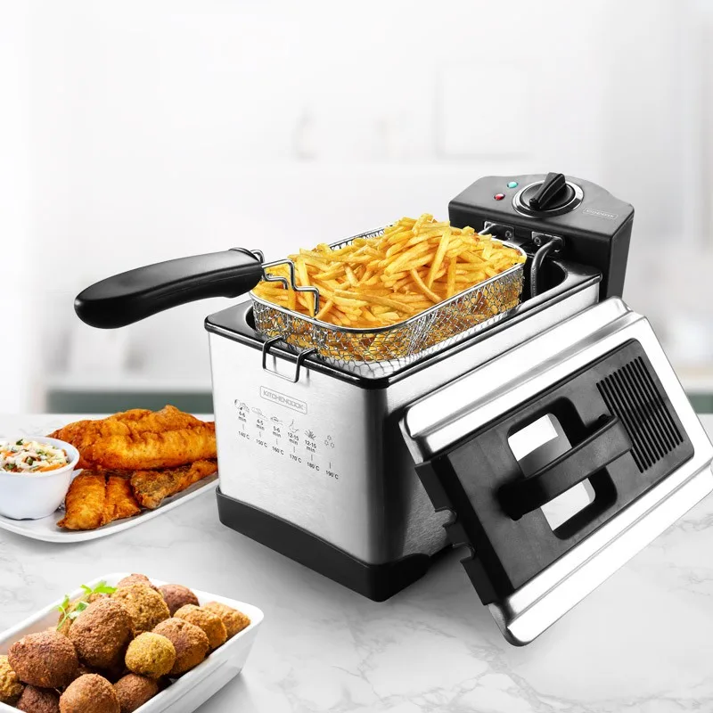 KitchenCook - FRY PLUS - Inox - Friteuse semi-pro - 3 L - 2000 W - miniature 3 - Zenkaa