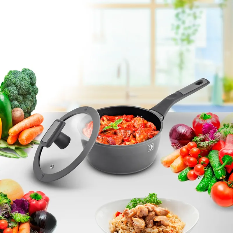 CASSEROLE EN ALUMINIUM FORGÉ 16CM AVEC COUVERCLE PLATINIUM CAS16TFI DE DURAND DUPONT - miniature 4 - Zenkaa