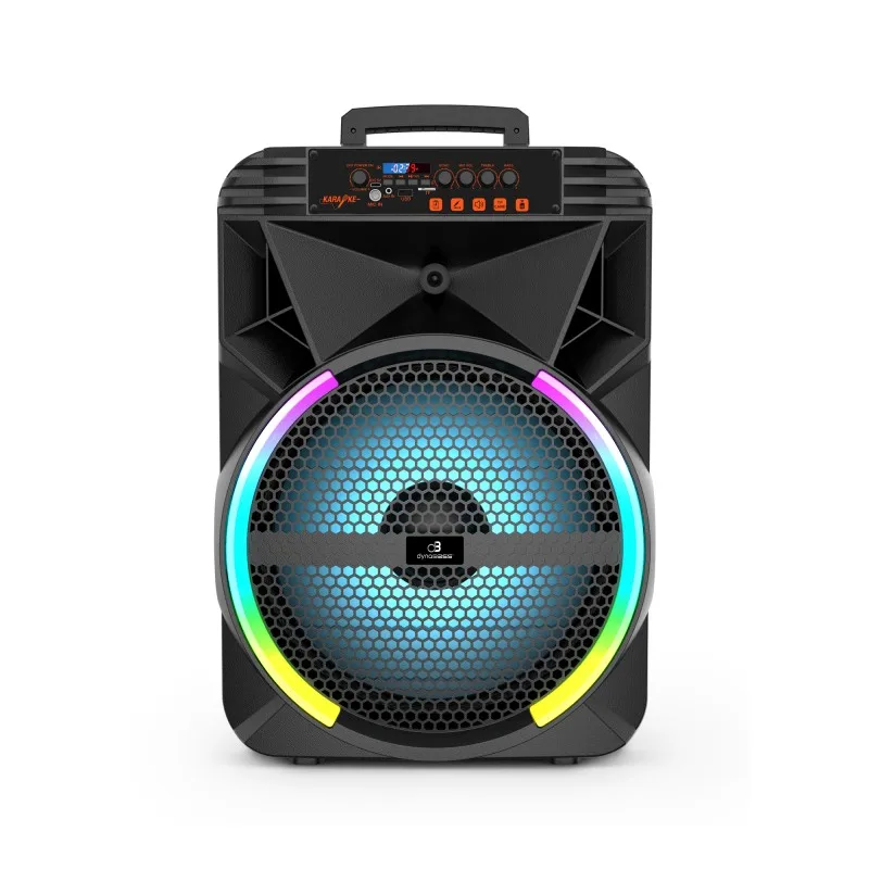 Dynabass - BOOMLED X - Enceinte karaoké portable - 2 micros et télécommande - Bluetooth - LED RGB - miniature 3 - Zenkaa