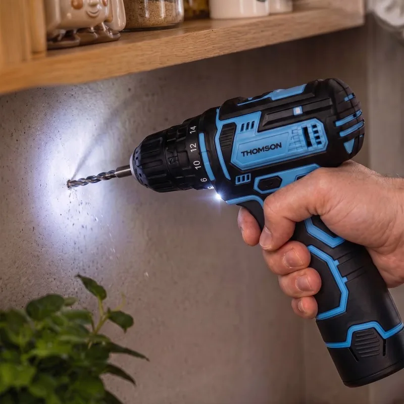 THOMSON - VIO_DRILL12 - Perceuse-visseuse sans fil 12V - 20Nm - 2 vitesses - Mandrin 10mm - miniature 8 - Zenkaa