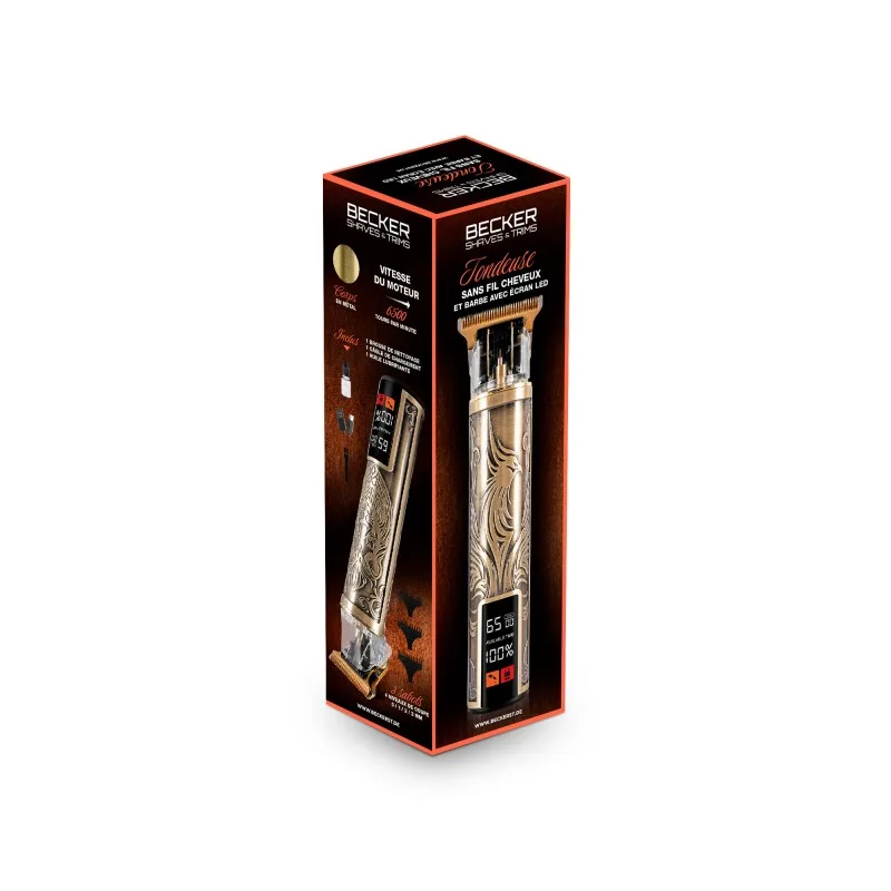 Tondeuse sans fil écran LED Phoenix Gold Becker - miniature 8 - Zenkaa