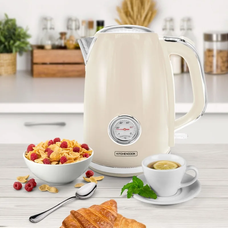 Bouilloire style rétro avec filtre calcaire RETRO TEA crème Kitchencook - miniature 2 - Zenkaa
