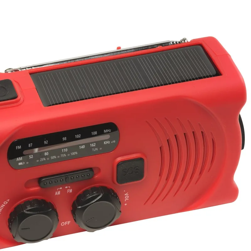 Denver - SCR-2000 - Radio portable solaire et manivelle - AM/FM - Lampe LED 1W - Batterie 2000mAh - Charge USB - Sirène SOS - miniature 5 - Zenkaa