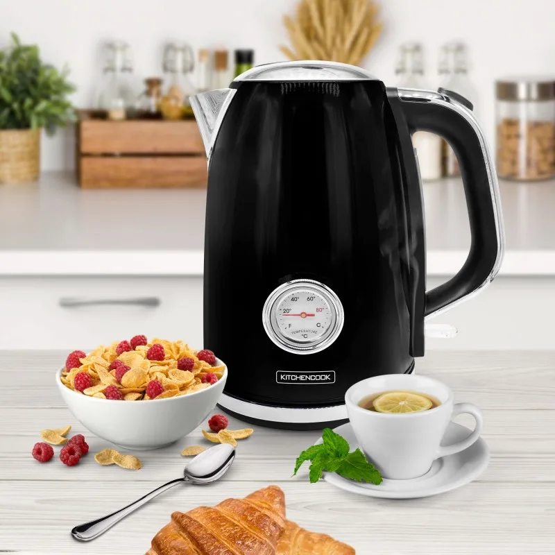 Bouilloire style rétro avec filtre calcaire RETRO TEA noir Kitchencook - miniature 2 - Zenkaa