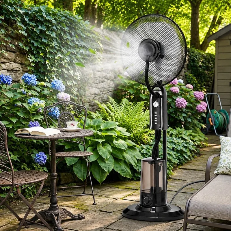 Ventilateur Brumisateur sur Pied 40 cm – Noir - miniature 2 - Zenkaa