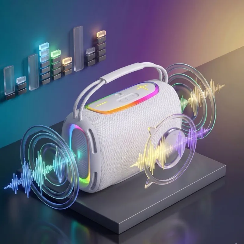 Dynabass - DBE40 X WHITE - Enceinte sans fil puissante - LED RGB - miniature 3 - Zenkaa
