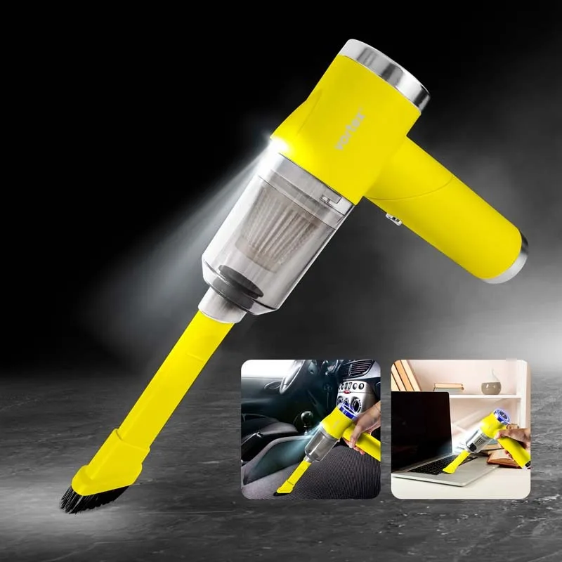 Vortex - CRC90 Yellow - Aspirateur à main sans fil pliable avec LED et accessoires - miniature 6 - Zenkaa