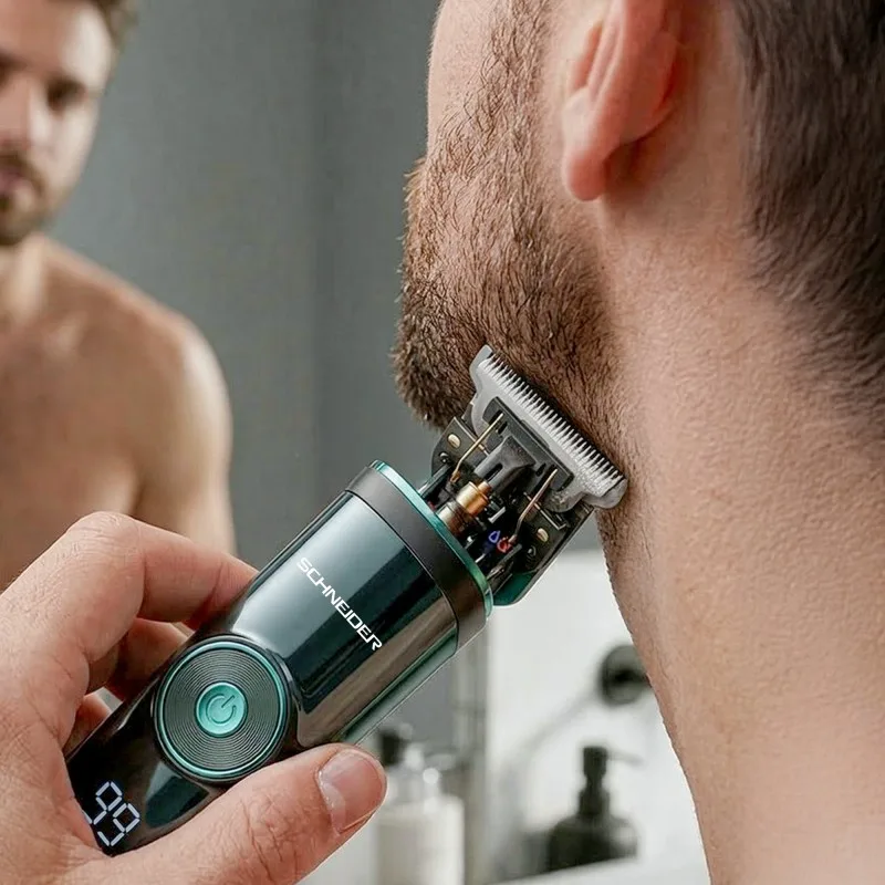 Schneider - Lame d’Argent 4 - Tondeuse barbe cheveux sans fil - Station charge - miniature 7 - Zenkaa