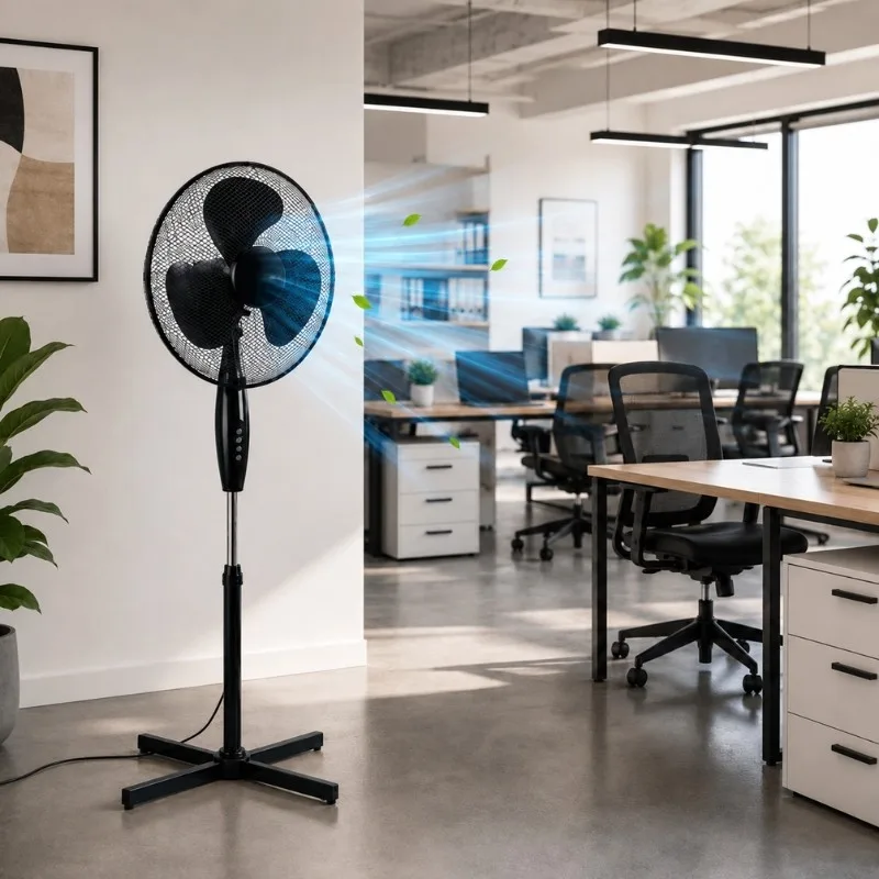 Ventilateur sur Pied Ajustable 40 cm – Noir 55W - miniature 3 - Zenkaa