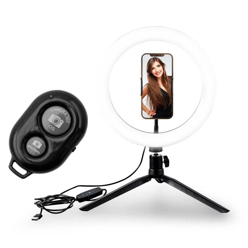 Trépied selfie avec anneau lumineux 3 couleurs RL1 Wi Light - miniature 7 - Zenkaa