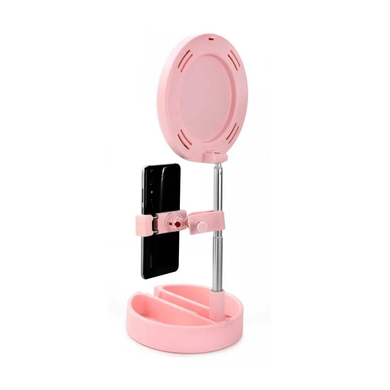 Miroir Selfie Avec LED MRR1 Pink De Yoghi - miniature 4 - Zenkaa