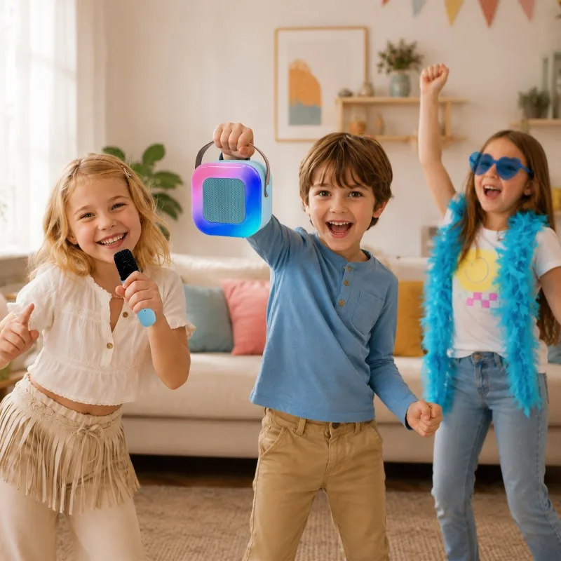 Dynabass - BOOMLED S - Enceinte karaoké portable pour enfants - Micro inclus - Bluetooth 5.4 - LED RGB - miniature 2 - Zenkaa