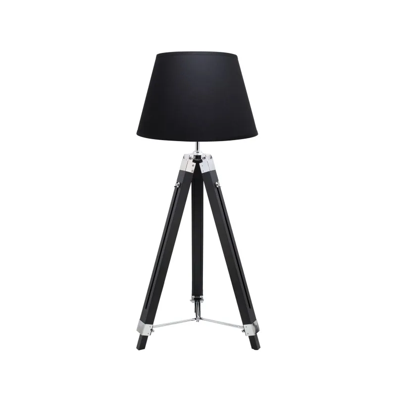 Lett - Trépied bois 145 - Lampadaire ajustable - Style scandinave - Abat-jour coton - Pied en pin - miniature 2 - Zenkaa