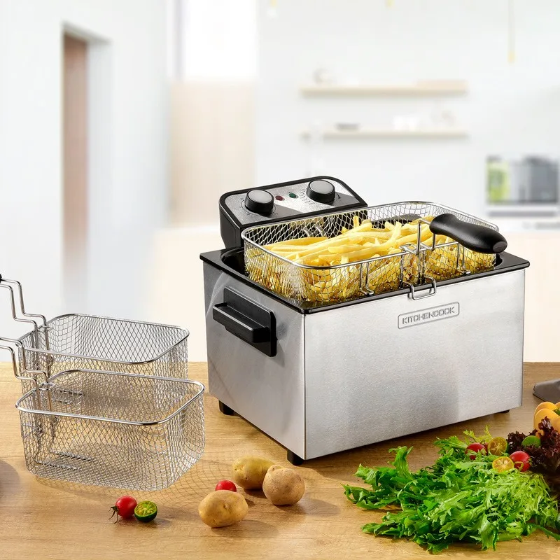 Friteuse Semi-Pro 3000w 5l Avec Fenêtre En Verre K-FRY XL INOX - Reconditionné - miniature 10 - Zenkaa