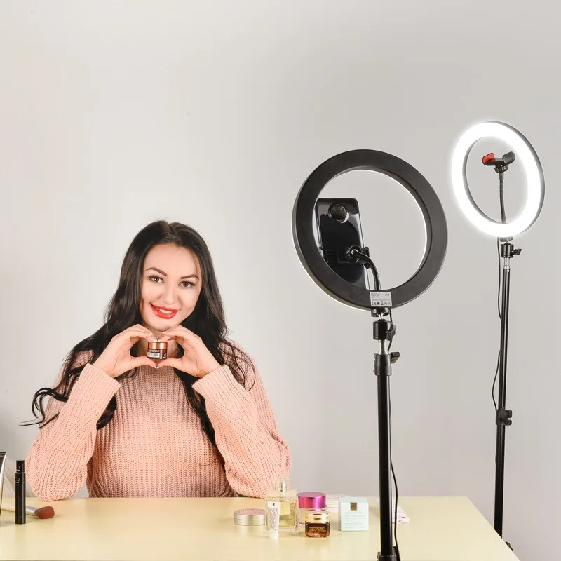 Selfie sur pied avec anneau lumineux et support téléphone RL10 Wi Light - miniature 8 - Zenkaa