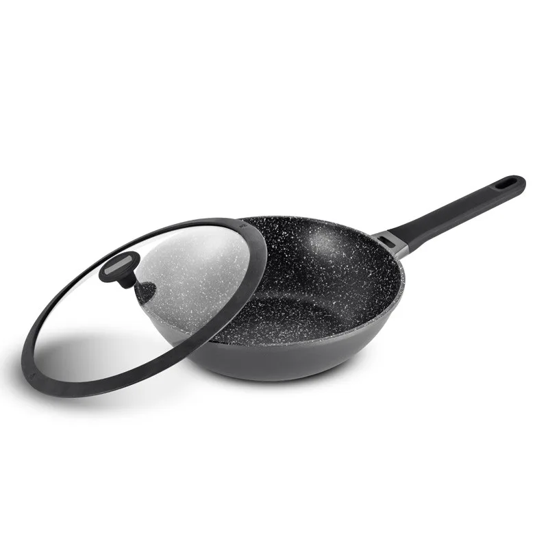 AUGUSTE - WOK28TFI - Noir - Wok 28 cm - Revêtement pierre - Induction - miniature 3 - Zenkaa