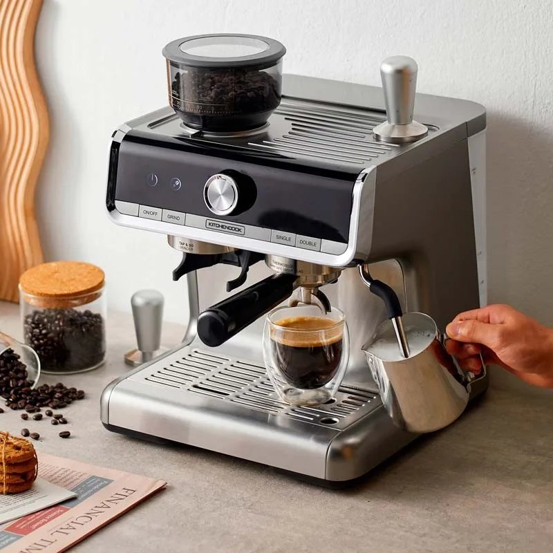 Kitchencook - HOME BISTRO - Inox - Expresso broyeur 15 bars - Buse vapeur - 1550 W - miniature 9 - Zenkaa