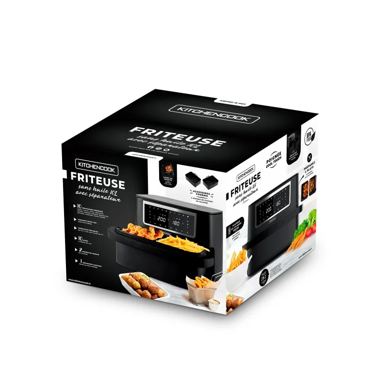 KitchenCook - AIRMED_W_POT - Friteuse sans huile 10L - Séparateur amovible - miniature 9 - Zenkaa