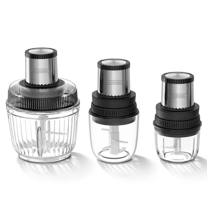 Kitchencook - 1.2.3 - Hachoir électrique 3 en 1 - 400W - 3 bols en verre - 2 vitesses - miniature 2 - Zenkaa