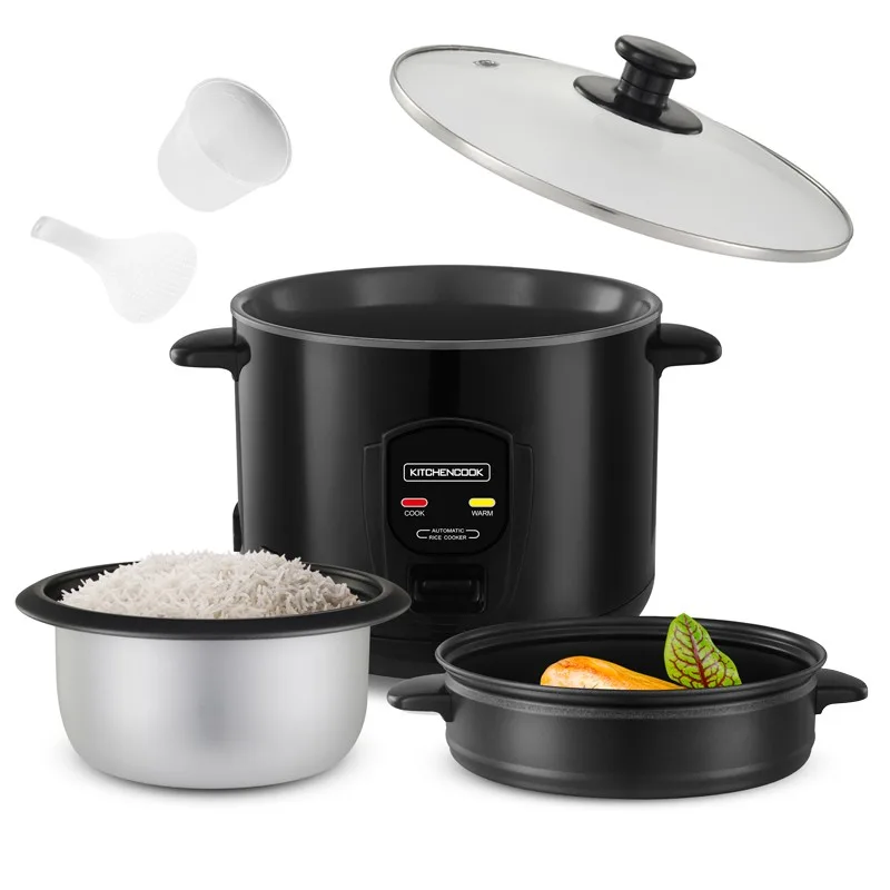 Cuiseur à riz 1.8L avec cuve métal et panier vapeur  JAPAN X Kitchencook noir - miniature 4 - Zenkaa