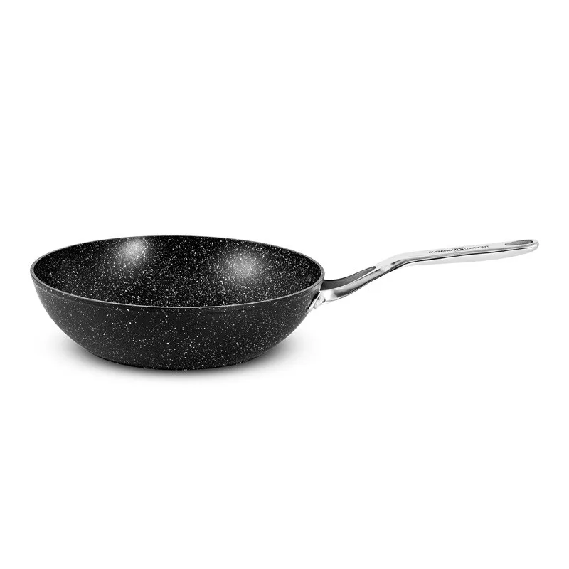 WOK ALUMINIUM FORGE 28CM 3.4L EFFET PIERRE COUVERCLE VERRE TFI HIGHT_WOK28TFI DURAND DUPONT - miniature 3 - Zenkaa