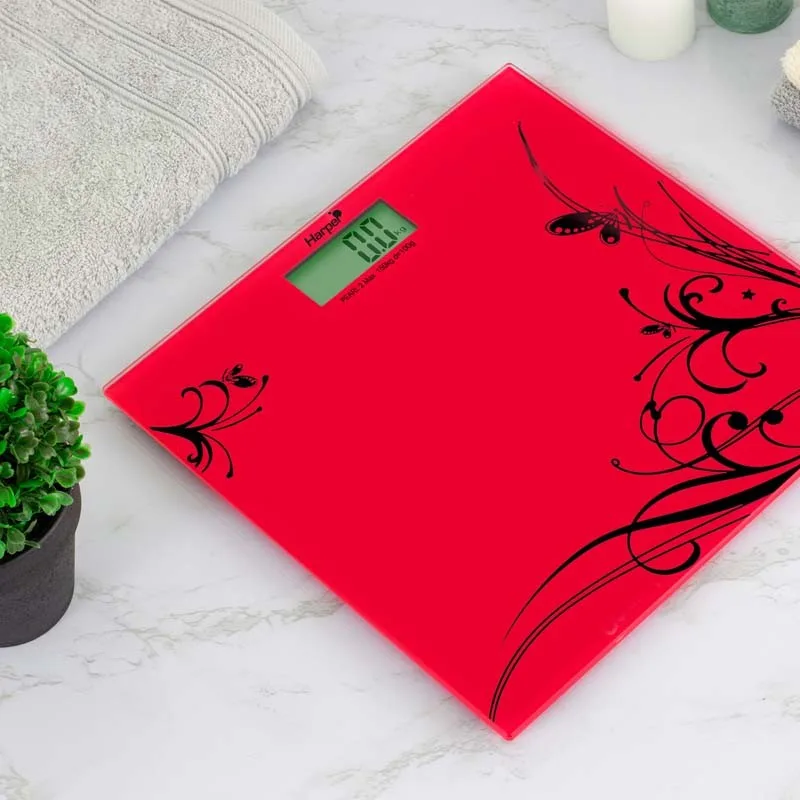Pèse personne extra slim écran digital PEARL2 rouge Harper - miniature 2 - Zenkaa