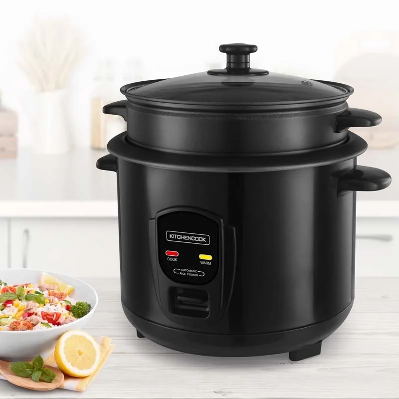 Cuiseur à riz 1.8L avec cuve métal et panier vapeur  JAPAN X Kitchencook noir - miniature 2 - Zenkaa