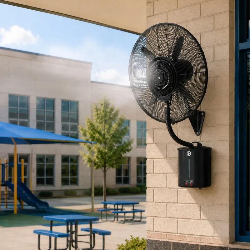 Ventilateur brumisateur mural noir 75 cm - 280 W - Réservoir 13 L - Grande puissance de rafraîchissement - miniature 3 - Zenkaa